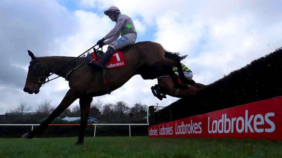 Chacun Pour Soi clears the last at Leopardstown