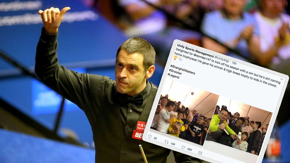 Ronnie O'Sullivan left Shanghai without his trophy