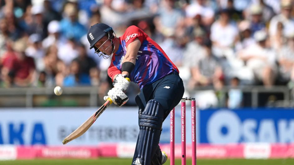 Liam Livingstone hits a monster six at Headingley