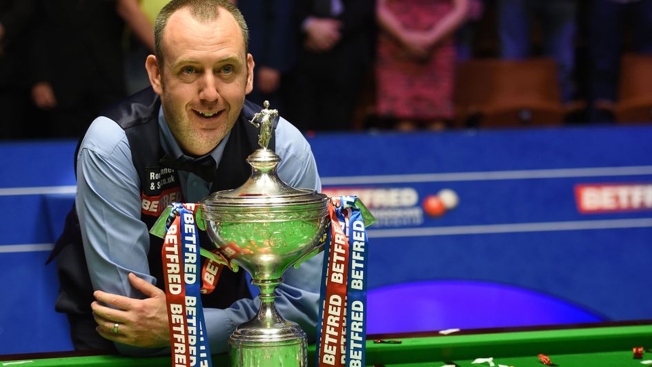 Mark Williams poses with the famous trophy