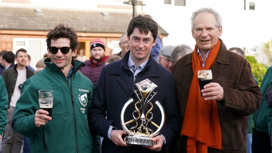 Sam Waley-Cohen, Emmet Mullins and and Robert Waley-Cohen on Noble Yeats homecoming