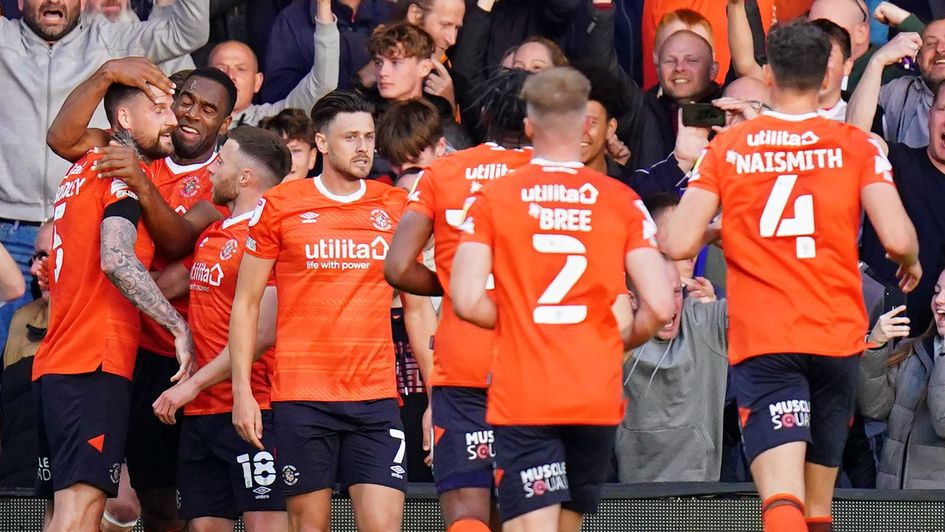 The Championship play-off semi-final between Luton and Huddersfield is finely poised