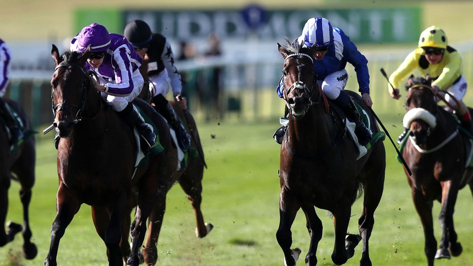 Jash (right) chases home Ten Sovereigns in the Middle Park