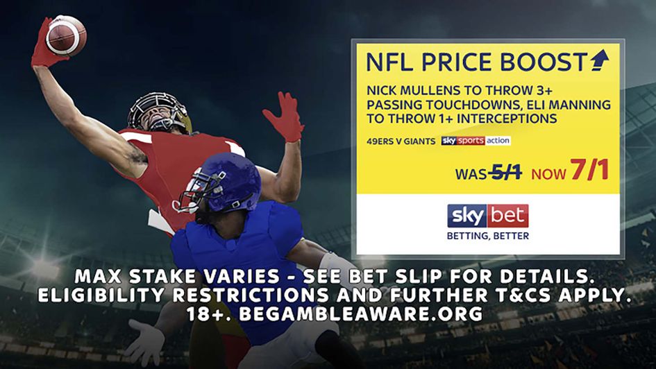 The NFL Sky Bet Price Boost for New York Giants @ San Francisco 49ers