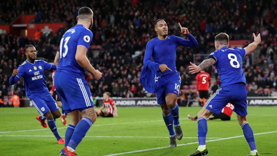 Kenneth Zohore scores Cardiff's winner at Southampton
