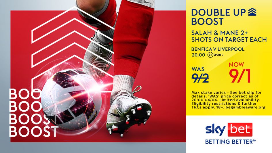 Sky Bet boost - Salah and Mane 2+ sot