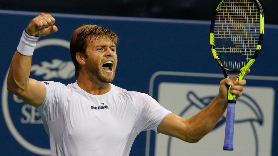 Ryan Harrison celebrates