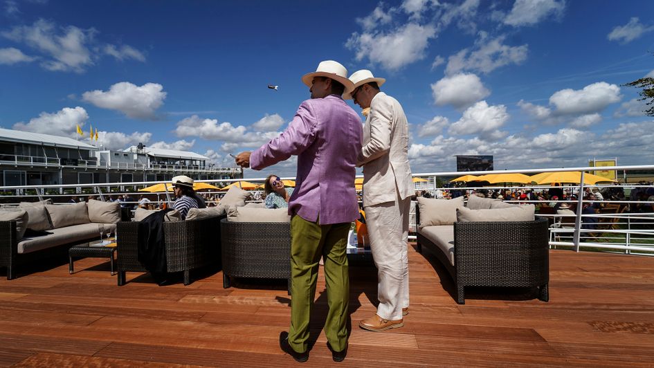 Racegoers at Glorious Goodwood
