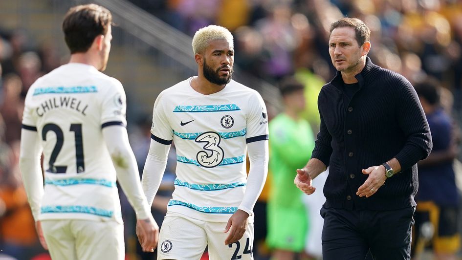 Frank Lampard with Reece James and Ben Chilwell