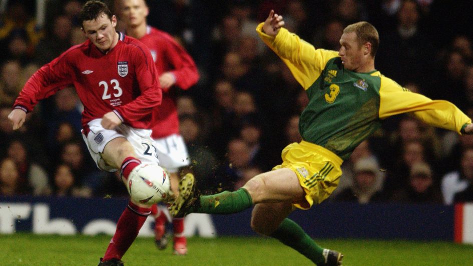 Wayne Rooney during his England debut