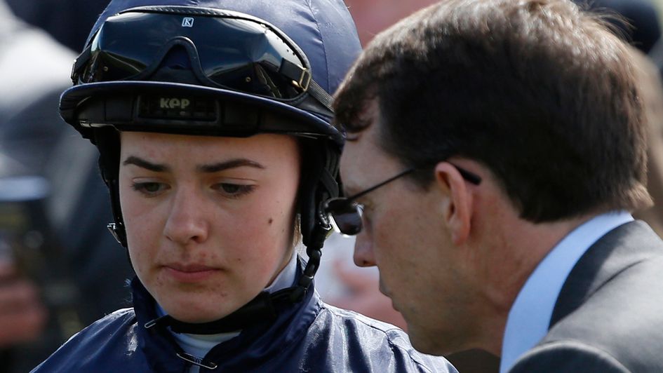Ana O'Brien, pictured receiving instructions from father, Aidan.