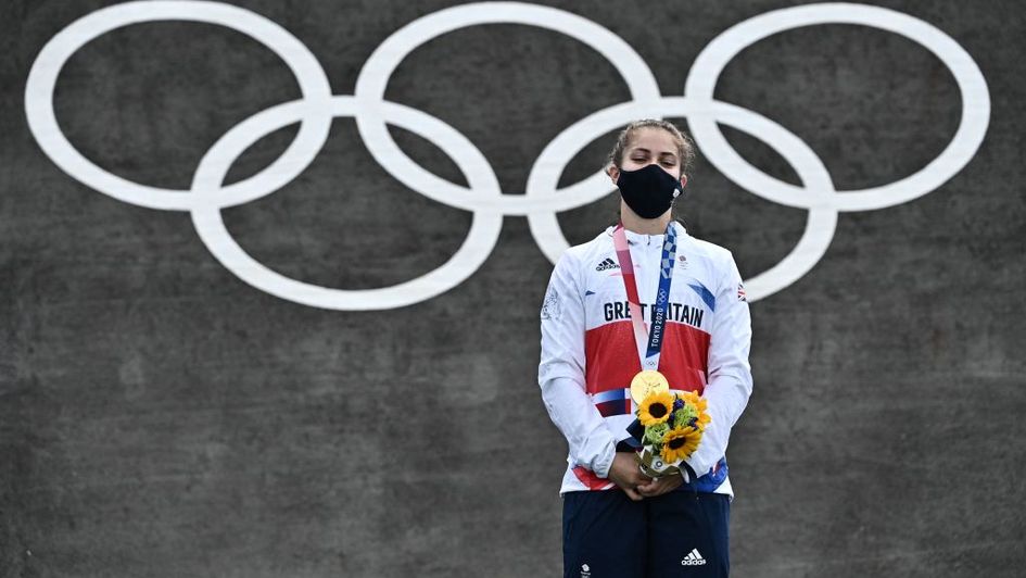 Beth Shriever with her gold medal