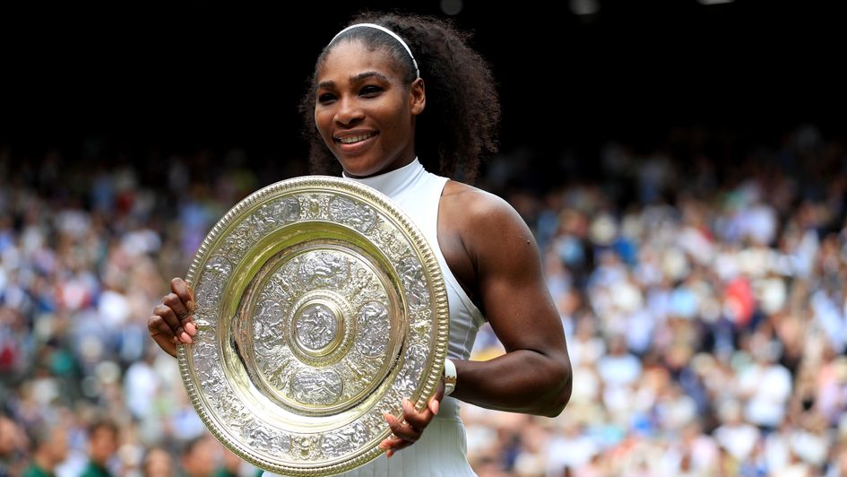 Serena Williams celebrates her title in 2016