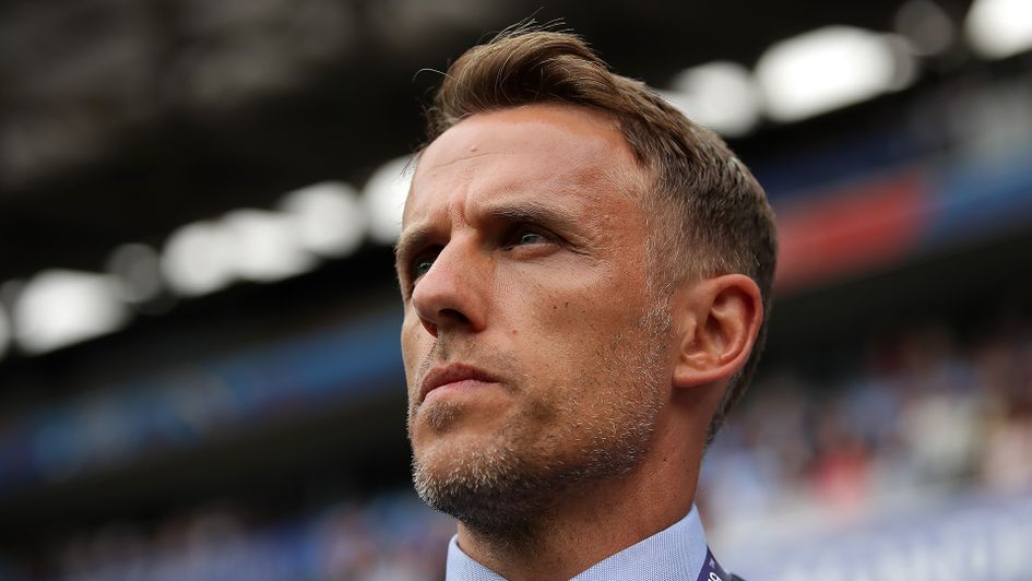 Phil Neville during England's win over Scotland