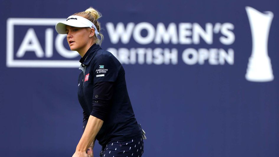 Charley Hull in action at the Women's British Open at Woburn