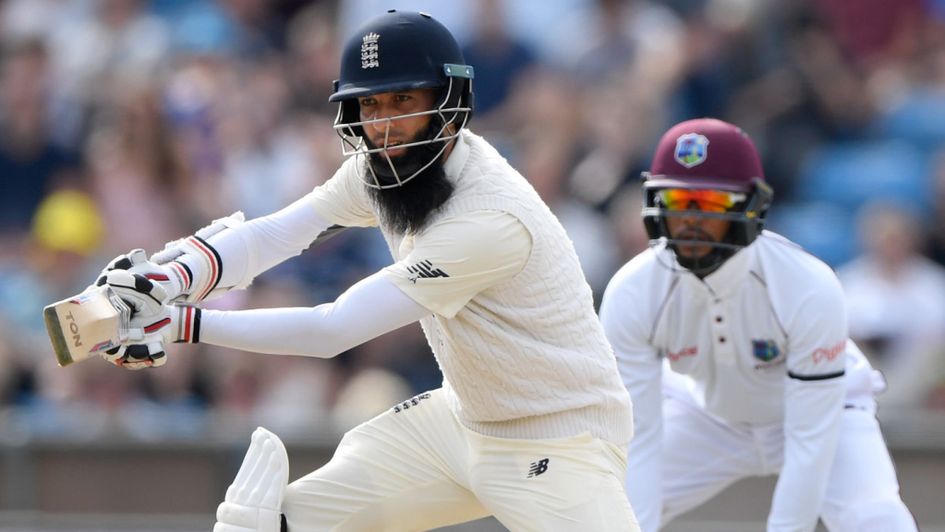 Moeen Ali in action for England