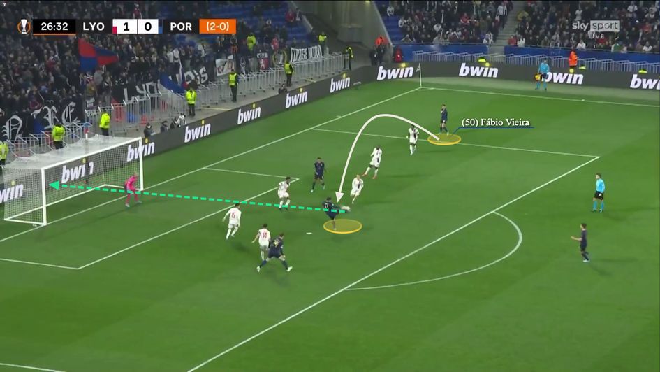 Vieira - Brilliant crossed assist on his right foot