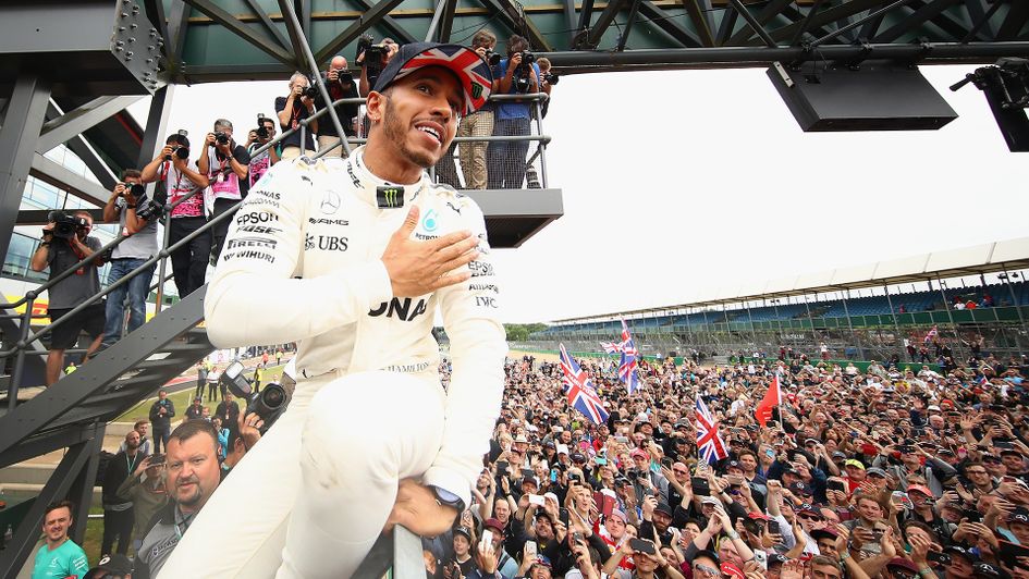 Lewis Hamilton after winning the 2017 British Grand Prix