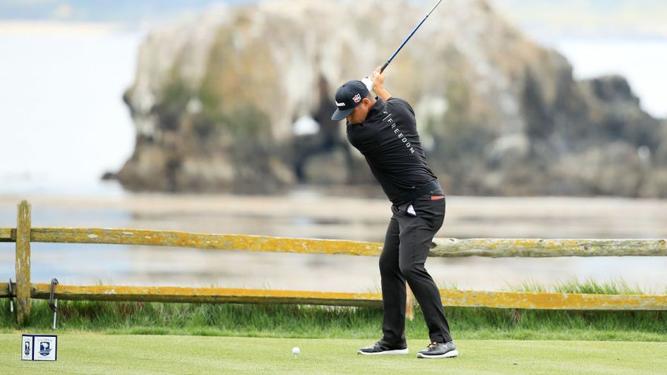 Gary Woodland on his way to a two-shot halfway lead