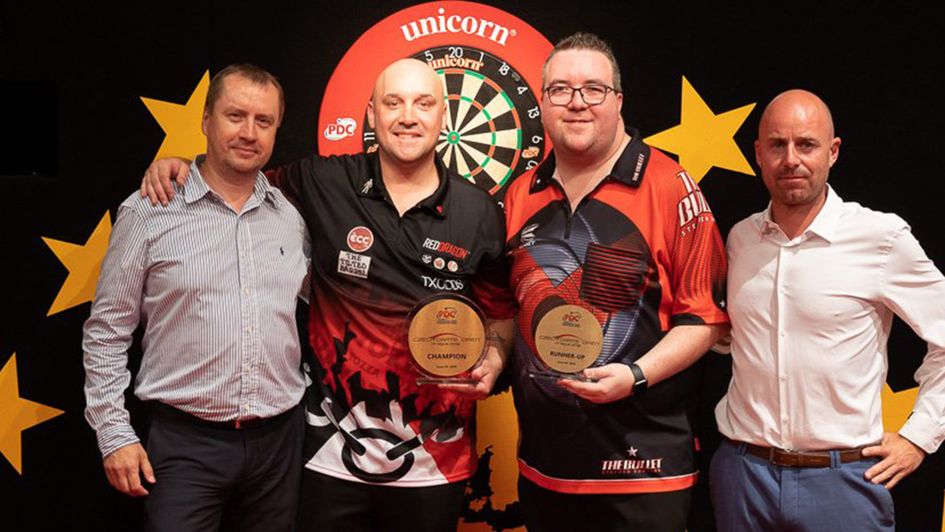 Jamie Hughes beat Stephen Bunting in the Czech Darts Open final (Picture: Jonas Hunold/PDC Europe)