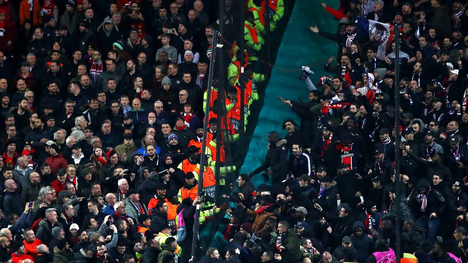 Crowd trouble at Old Trafford