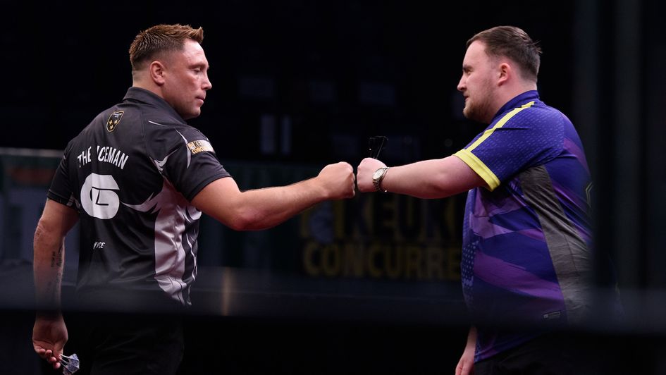 Gerwyn Price and Luke Littler