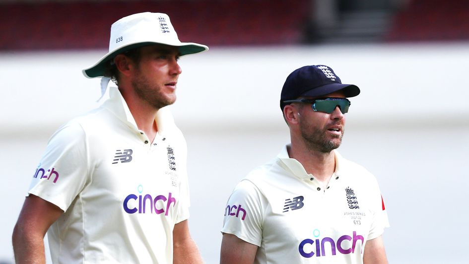 Stuart Broad (left) and James Anderson, who England have left out of next month's Test tour of the West Indies