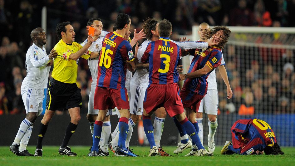 Real Madrid and Barcelona clash in November 2010