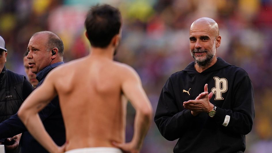 Pep Guardiola manager of Manchester City during the FA Cup semi-final between Manchester City and Southampton at Wembley