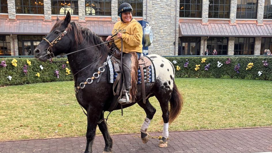 Keeneland’s famous track “pony” Harley