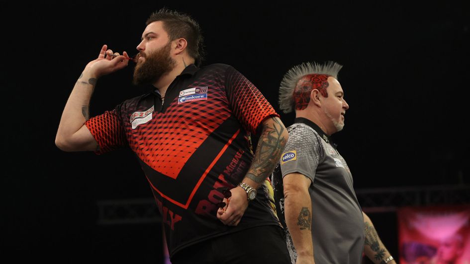 Michael Smith and Peter Wright (Picture: Lawrence Lustig/PDC)