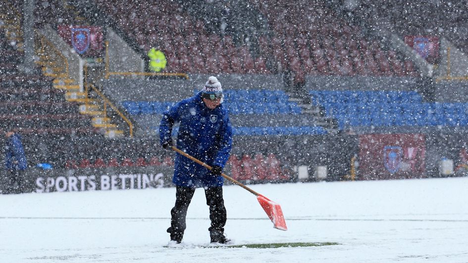 Burnley’s Premier League match against Tottenham has been called off due to snow