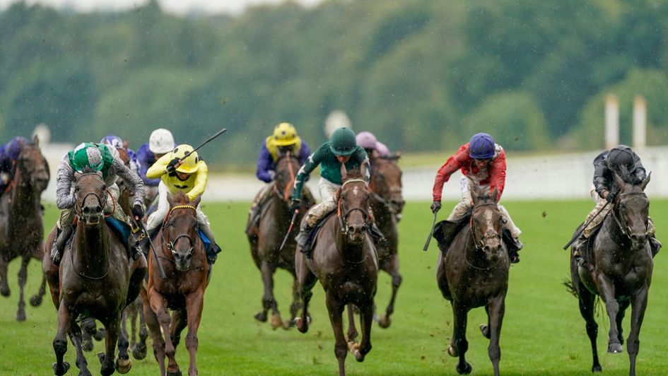 Mountain Angel (left) wins the Wolferton