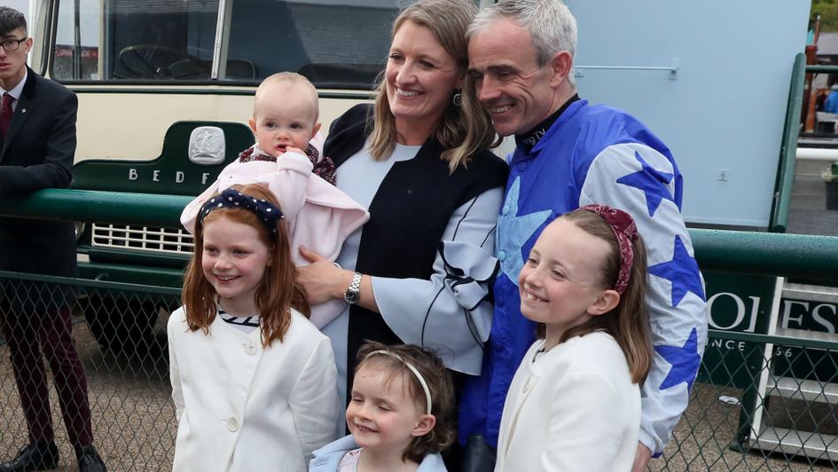 Ruby Walsh pictured with his family