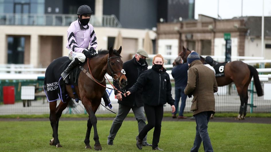 Miranda after winning at Doncaster