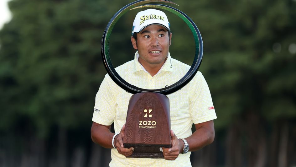 Matsuyama with his Zozo Championship trophy