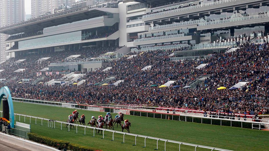 A view of the packed stands at Sha Tin