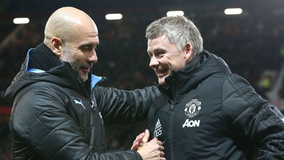 Both Pep Guardiola, left, and Ole Gunnar Solskjaer insist the Carabao Cup semi-final is not over yet