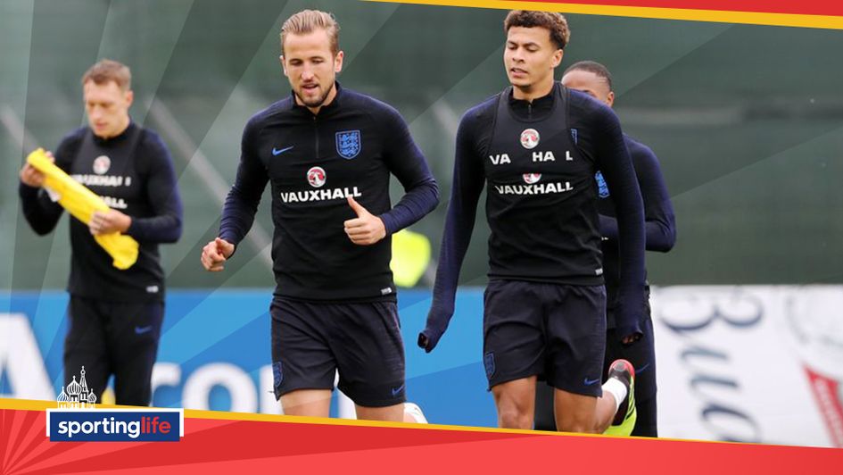 Harry Kane and Dele Alli in England training