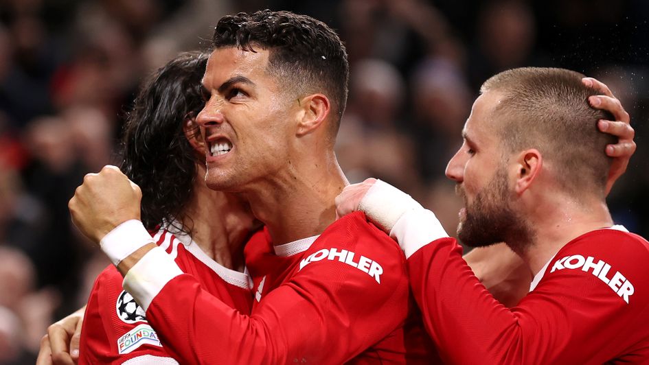 Cristiano Ronaldo celebrates his goal against Atalanta