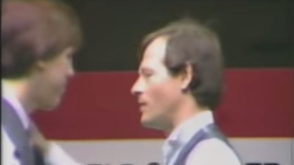 Neal Foulds and Alex Higgins in 1984