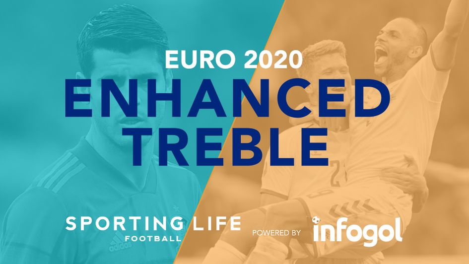 Spain, Denmark and England are backed in a 4/1 EXCLUSIVE enhanced treble