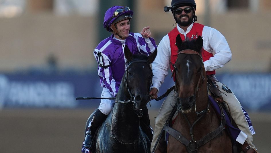 Christophe Soumillon after winning on Gstaad in the Juvenile Turf
