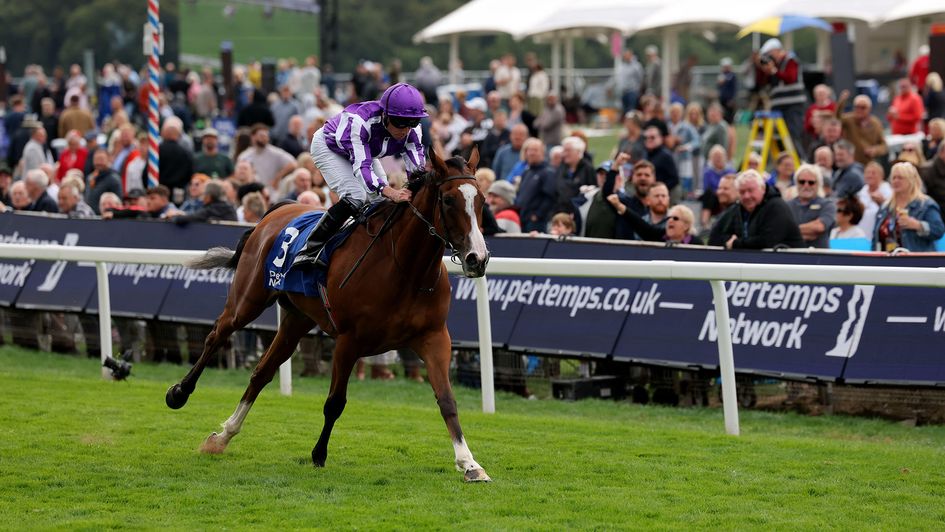 Ryan Moore and Minnie Hauk come three and a half lengths clear at York