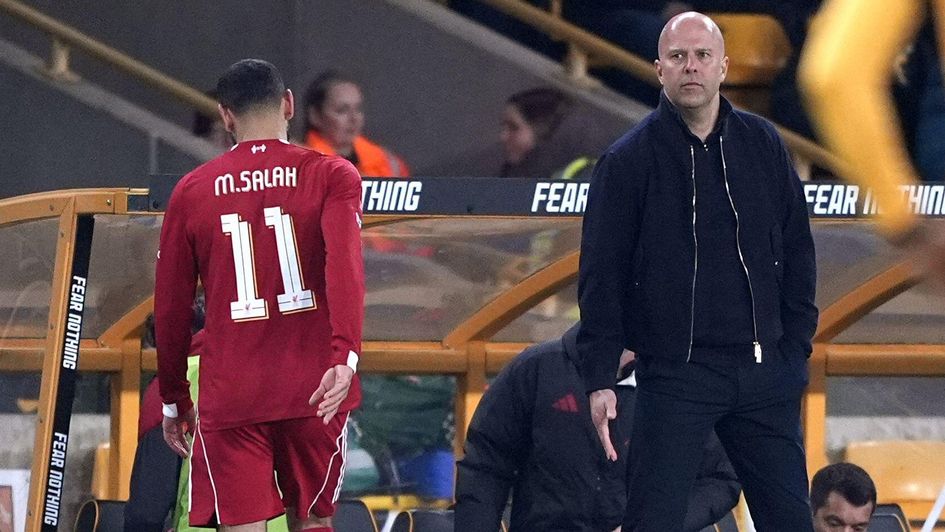 Mohamed Salah and Arne Slot