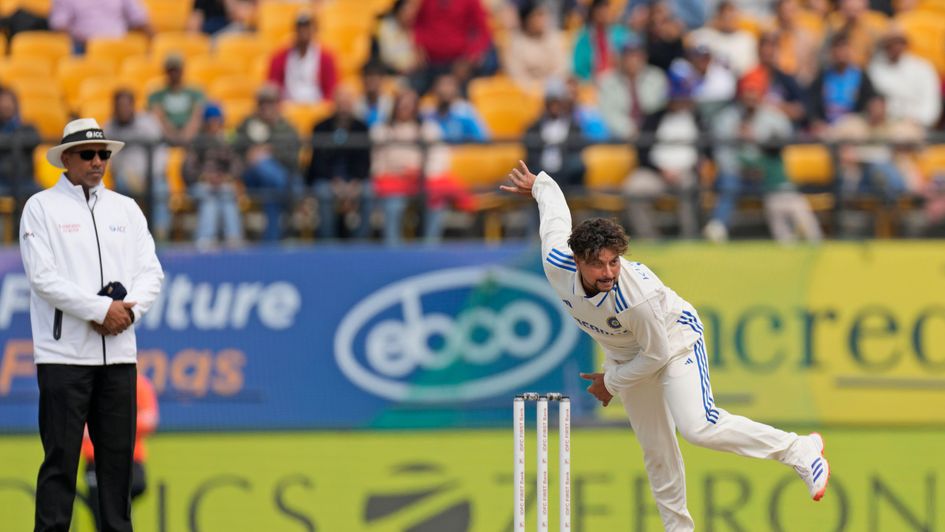 Five wickets for Kuldeep Yadav on day one