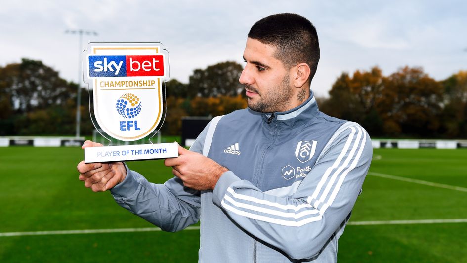 Aleksandar Mitrovic: Fulham forward receives his Player of the Month award for October 2019