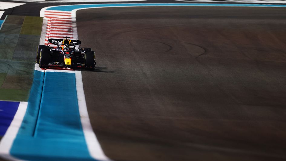Max Verstappen in action in Abu Dhabi