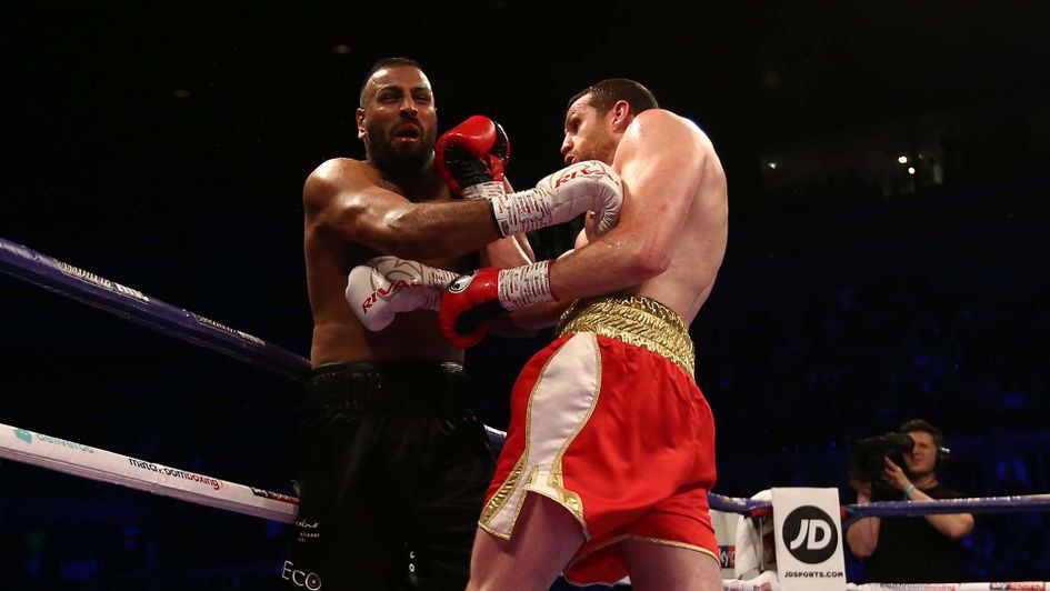 David Price and Kash Ali during their heavyweight fight