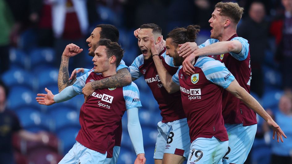 Burnley players celebrate